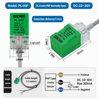 Capteur de Proximité Inductif Carré HUCHDQ Direct Usine PS-05N PS-05P PL-05N PL-05P, Distance 5mm, 10-30VDC, PNP NPN NO NC