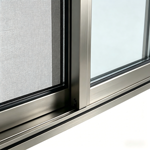 Ventana Corredera Horizontal de Aluminio sin Rotura Térmica para Dormitorio y Cocina de Villa Moderna, Doble <span class=keywords><strong>Vidrio</strong></span> Templado Antiruido - Product Image 5