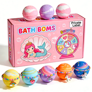 Bombes <span class=keywords><strong>de</strong></span> <span class=keywords><strong>bain</strong></span> organiques mignonnes en forme <span class=keywords><strong>de</strong></span> licorne avec un bracelet à l'intérieur, jouets <span class=keywords><strong>de</strong></span> <span class=keywords><strong>bain</strong></span> moussants parfumés au lait pour les filles <span class=keywords><strong>de</strong></span> 4 à 8 ans - Cadeau d'anniversaire - Product Image 1