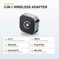 KAIWO A681 Mini Wireless CarPlay Android Auto Adapter WiFi6 BT USB Plug Play Navigasi Kontrol Suara Universal Mobil
