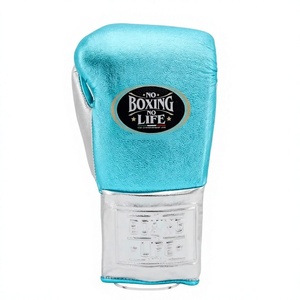 Custom Professional Waterproof Genuine Leather Lace-Up Closure Straps Boxing <b>Gloves</b> for MMA Training - Product Image 2