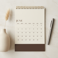 Calendrier de bureau 2026 avec calendrier annuel personnalisé de 12 mois, populaire pour les cadeaux d'affaires de Noël