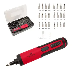 Customized 3.6v 4v 1500mAh Lithium Battery Power Portable USB Type-C Light Weight 24 in 1 Mini Cordless Electric Screwdriver Kit
