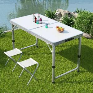 Moderne design draagbare opvouwbare tafel- en stoelenset van aluminiumlegering met waterdichte kussens voor eten, kamperen, strand en vissen - Product Image 4