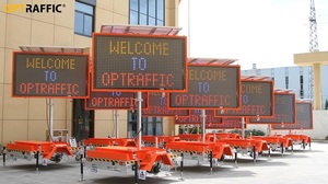 Cartello Stradale a LED Solare OPTRAFFIC, Tabellone Elettronico per Messaggi, Schermo LED Mobile per Esterni, Cartello Pubblicitario per il Traffico, Rimorchio VMS - Product Image 6