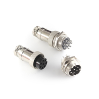 Connecteur d'aviation circulaire Tejiate GX16 8 broches mâle/femelle, contacts en cuivre nickelé, 250V 5A, montage sur panneau