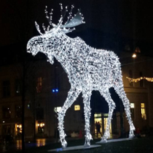 Esculturas de animales de Navidad, iluminación LED 3D <span class=keywords><strong>Exterior</strong></span>, alce iluminado, tamaño gigante - Product Image 6