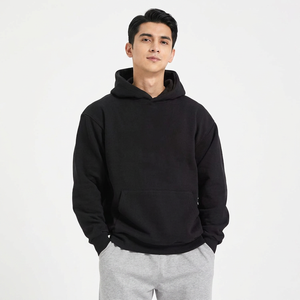 Hoodie surdimensionné pour homme, coupe ample, double couche, sans cordon, 550 g/m², 100 % coton, service OEM personnalisé par le fabricant, hiver, poids lourd - Product Image 1