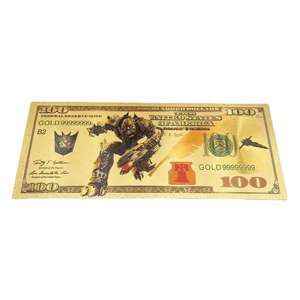 Nouvelle collection de billets commémoratifs <span class=keywords><strong>Transformers</strong></span> sur le thème des films américains, plaqués or 24 carats, en feuille d'or, cadeau de collection - Product Image 4