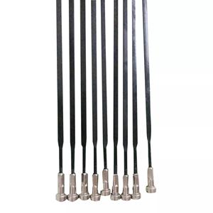 10 Piezas de Radios para Juego de Ruedas MAVIC <span class=keywords><strong>CR</strong></span> <span class=keywords><strong>AK</strong></span> EQ, Radios Rectos Planos para Bicicleta de Carretera con Cabecillas de Acero Inoxidable - Product Image 2