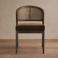 Chaise de salle à manger en rotin de luxe, meubles de salle à manger, ensembles de salle à manger, chaise d'appoint en bois massif