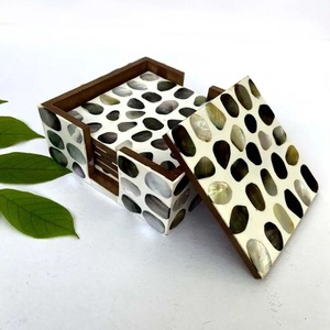 ที่รองแก้วลายมุกศิลปะทำด้วยมือพร้อมการฝังบนโต๊ะอาหารที่มีเอกลักษณ์ในราคาขายส่ง - Product Image 4