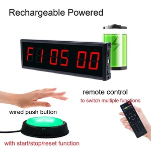 Série E 2.3 pouces affichage numérique Led minuterie filaire bouton contrôle voix charge alimenté par batterie compte à rebours électronique - Product Image 3