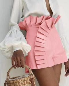 Pantalones cortos fruncidos con volantes de moda Y2K de verano para mujer - Product Image 4