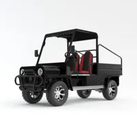 El vehículo eléctrico de campo de golf, práctico, negro, tiene la función de arrastre
