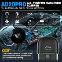 Escáner BT OBD2 Lector DE CÓDIGO DE COCHE Analizador de motor Códigos de falla inalámbricos Diagnóstico completo del sistema Xtool AD20 Pro Herramienta de escaneo