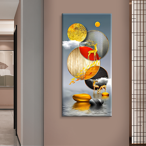 <span class=keywords><strong>Peinture</strong></span> sur porcelaine cristalline style nordique, cerf doré, portrait décoratif <span class=keywords><strong>à</strong></span> suspendre <span class=keywords><strong>pour</strong></span> salon, entrée, <span class=keywords><strong>chambre</strong></span> - Product Image 2