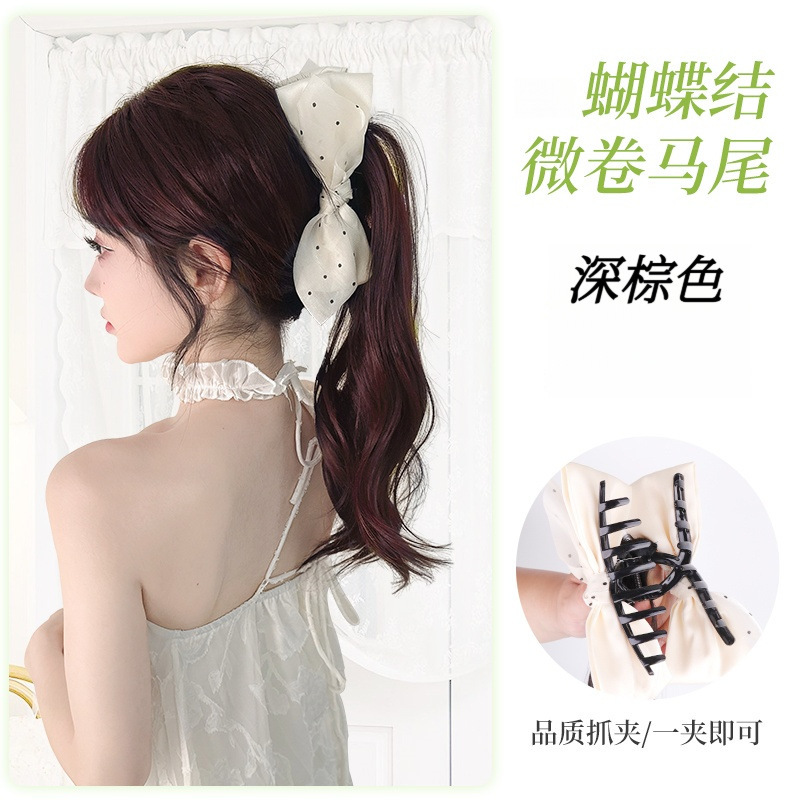 กิ๊บหนีบผมสีขาว [สีน้ำตาลเข้ม]