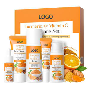 OEM Kit de soins du <span class=keywords><strong>visage</strong></span> personnalisable au curcuma et à la vitamine C 5 pièces à usage quotidien pour les peaux grasses Correcteur des taches brunes et réducteur d'acné - Product Image 3