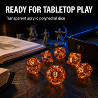 Anpassbares Acryl Transparentes 12-Seitiges Polyedrisches Professionelles Tischplatten-Strategie-Brettspiel Rollenspiel RPG Würfelset OEM