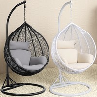 Fauteuil suspendu en rotin pour extérieur avec support, idéal pour salon, patio, balcon et jardin – Vente en gros sur mesure