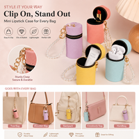 Étui à rouge à lèvres mini en cuir PU de qualité supérieure, accessoire pour sacs de courses écologiques personnalisés pour le branding OEM