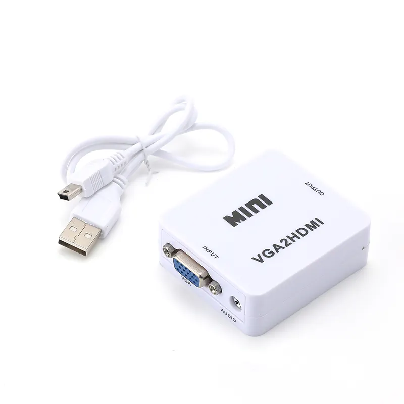 HDMI कनवर्टर करने के लिए वीजीए वीजीए इनपुट लैपटॉप HDMI उत्पादन मॉनिटर सफेद बॉक्स OEM पैकिंग PCS रंग पैकेज