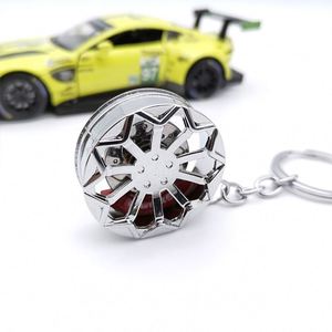Llavero Creativo con Diseño de Llanta TE37 BBS, Modelo de Pieza Automotriz con Disco de Freno, Llavero Giratorio 3D, Accesorios para Llaves de Auto - Product Image 3