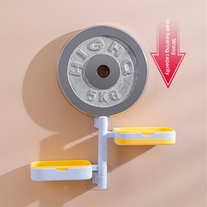 Juego de Jabonera Giratoria de Pared de Tres/Cuatro Niveles, Sin Perforaciones, con Drenaje, Estante de Almacenamiento Multicapa para el Hogar - Product Image 3