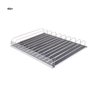 Freezer Fridge Retail Shelving Plastic Gravity Feed Roller Shelf For Beverage