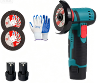 Meuleuse d'angle sans fil LYUWO Mini 19500 tr/min, outil de polissage, de découpe et de meulage portatif rechargeable pour le bricolage, 3 roues, garantie 3 ans