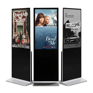 Zemin standı LCD reklam ekranı dijital tabela ve dokunmatik ekran Kiosk görüntüler