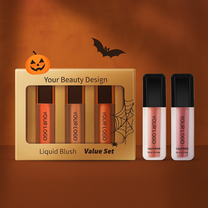 Helloween label privé ensemble de maquillage multicolore ensemble de fard à joues liquide crème fard à joues imperméable longue durée végétalien fard à joues liquide naturel - Product Image 1