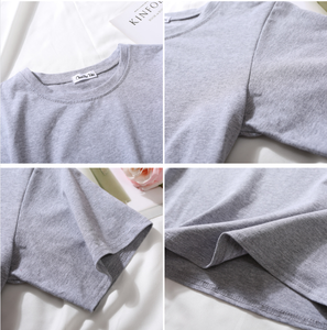 الجملة المرأة شعار مخصص قميص مطبوع في الأسهم المحاصيل أعلى النساء تي شيرت مخصص المحاصيل قمم - Product Image 3