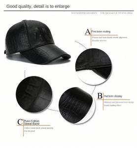 Gorra de Béisbol de 6 Paneles para Hombres Mayores, Otoño Invierno, Nueva Gorra de Béisbol con Patrón de Cocodrilo - Product Image 6