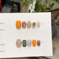 Faux ongles de luxe faits à la main, motif croix gothique 3D, style Y2K, réutilisables, à coller