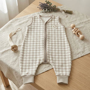 Gigoteuse bébé avec jambes en bambou et coton biologique, couleur kaki clair, couverture portable pour tout-petit 6M-5A, sommeil sûr, écologique, OEM - Product Image 4