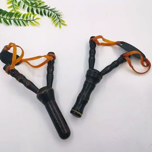 木製の竹製工芸品クロスボーダー屋外非致死性2セクションスリングショット卸売アクセサリー付き - Product Image 2