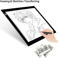 Tablette lumineuse LED ultra-fine réglable avec alimentation USB pour transfert de tatouages, croquis et animation
