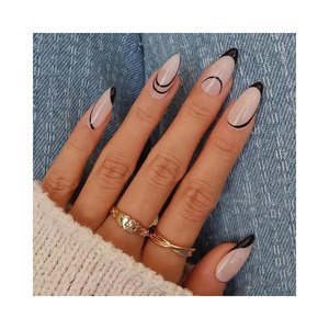 <span class=keywords><strong>Faux</strong></span> <span class=keywords><strong>ongles</strong></span> amovibles en forme d'amande moyenne, pointus, finition UV opaque, imperméables, <span class=keywords><strong>pastel</strong></span>, à presser - Product Image 1