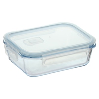 Boîte de conservation alimentaire en verre réutilisable anti-fuite avec valve de décompression et couvercle hermétique en PP pour l'école