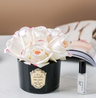 Diffuseur de rose éternelle de luxe en verre, sans BPA, écologique, parfum frais, huile 10ml, coffret cadeau