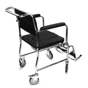 Shower Toilet <b>Chair</b> Stainless Steel Black <b>Commode</b> <b>Chair</b> For Elderly And Disabled Bathroom Safety Equipment - Product Image 3