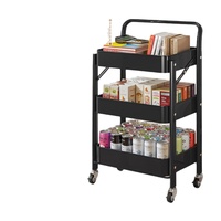 Étagère mobile en métal, style moderne minimaliste, pour cuisine, salle de bain, chambre, étagère multi-niveaux sur pied, organisateur de jouets pour bébé, de collations
