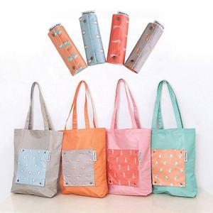 Bolso de compras plegable de almacenamiento de ropa de poliéster reutilizable barato más vendido - Product Image 1