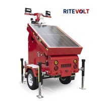3*435W Dual-Facial Mobile Kamera Solar-Anhänger IP67 Wasserdicht 2*4MP PTZ 10800Wh Windfest 117km/h Cloud-Backup-Generatorsystem