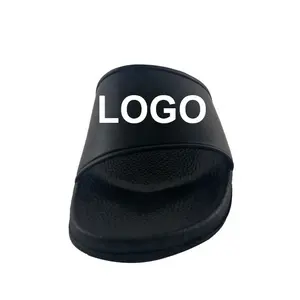 Greatshoe Aanpassen Logo Zwart Sliders Slippers Voor Mannen, Aanpassen Lege Dia Sandalen Slippers, Mannen Custom Logo Slides