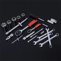 61 pièces Chrome Machine réparation boîte à outils Herramientas combinaison matériel fournitures clé à cliquet clé douille ensemble boîte
