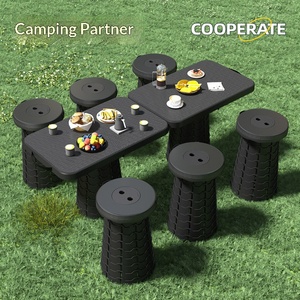 Ensemble de <span class=keywords><strong>table</strong></span> et de chaises pliantes en plastique pour l'extérieur, camping, pique-nique, plage, jardin, banc pliant léger - Product Image 6