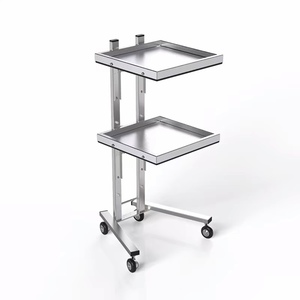 Stainless Steel Hairdressing <b>Trolley</b> for Ironing and Dyeing <b>Foldable</b> Storage for Car Barber Shop and Salon Home Use - Product Image 3